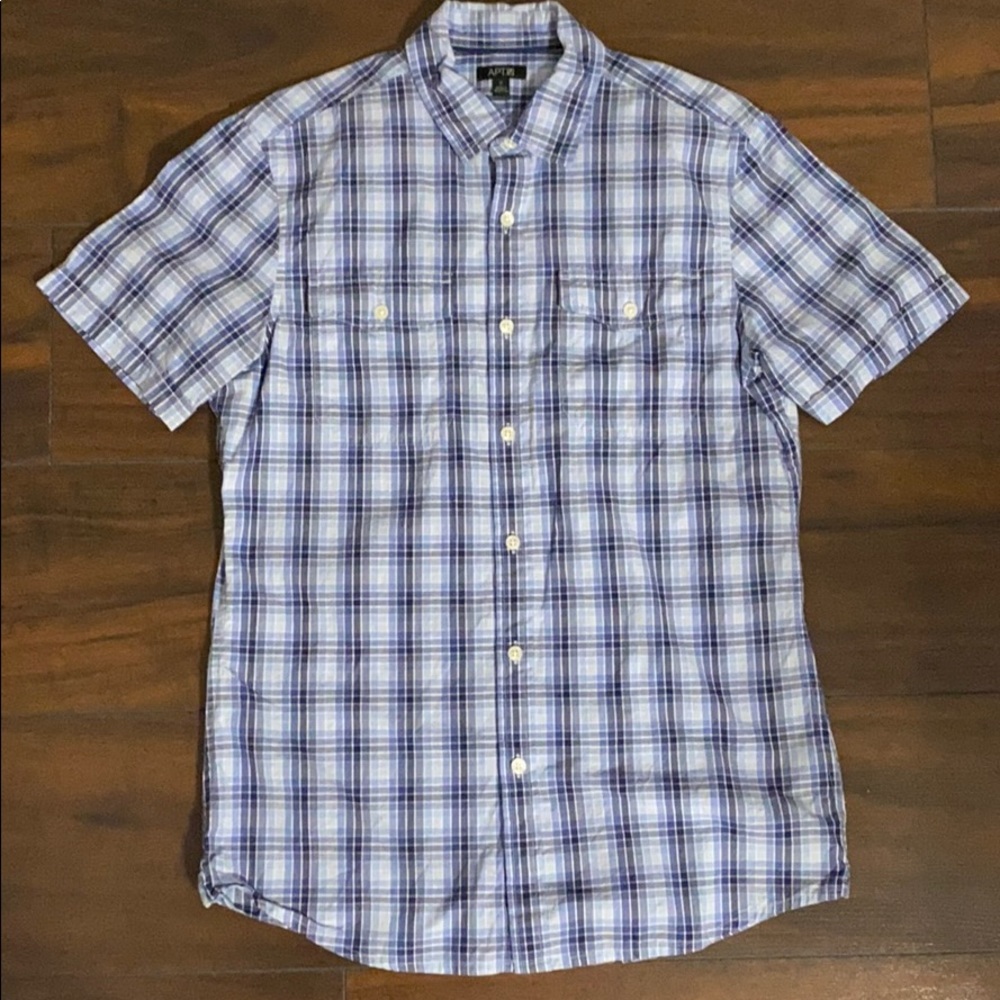 Apt 9 Men’s Blue Short-Sleeve Shirt